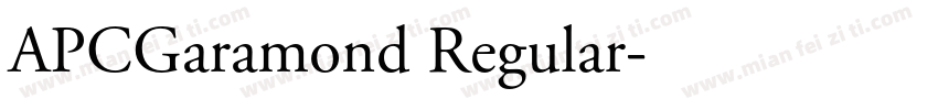 APCGaramond Regular字体转换